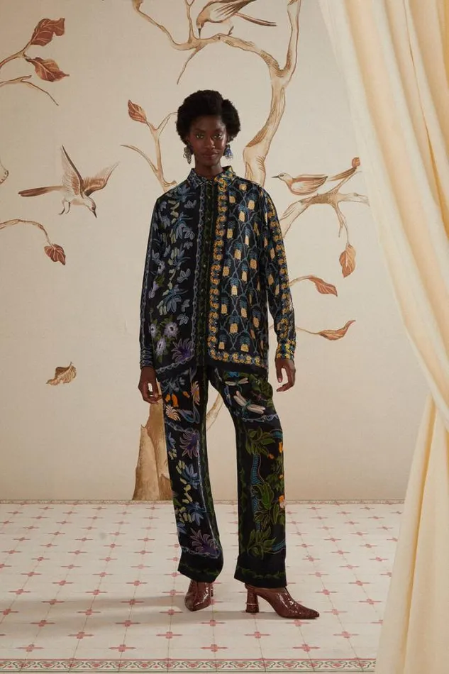 Black Winter Garden Pajama Pants Women FARM Rio Pants