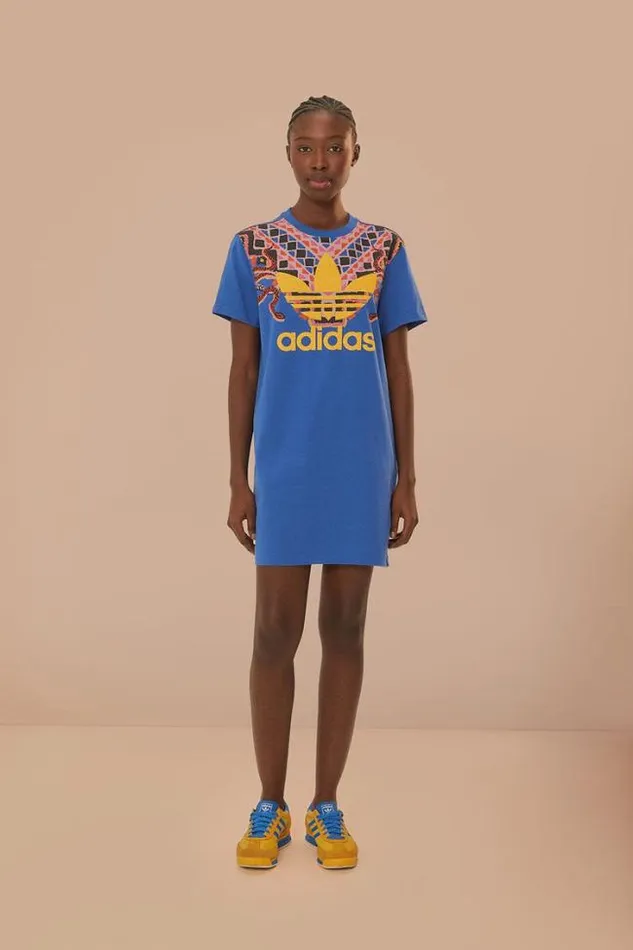 Blue Adidas Farm Rio TShirt Dress Women FARM Rio Tshirts
