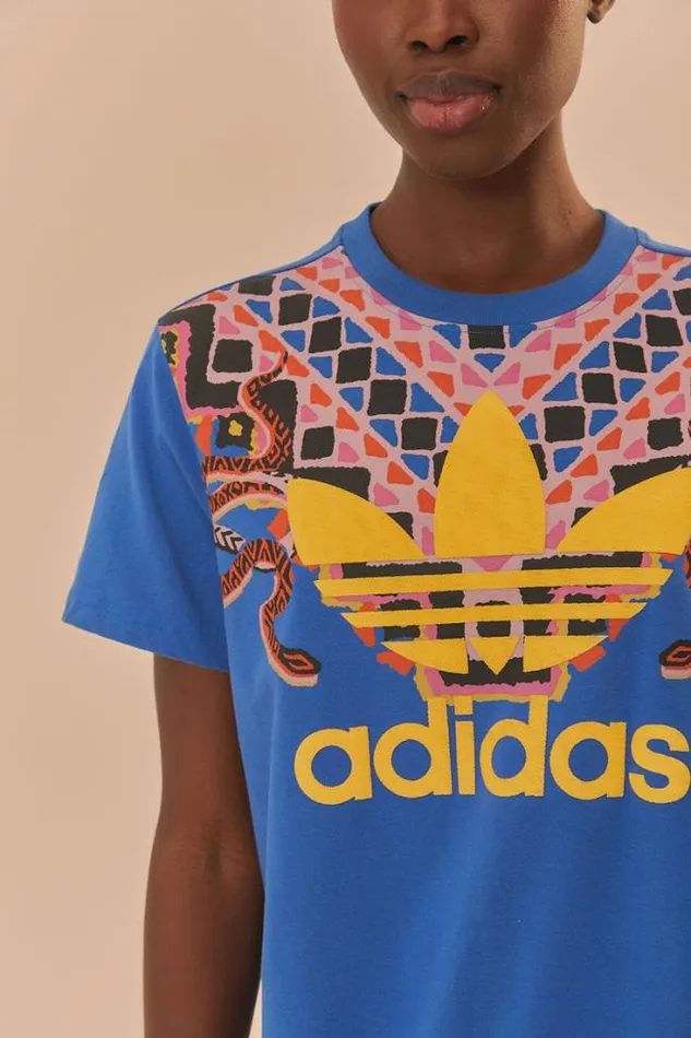 Blue Adidas Farm Rio TShirt Dress Women FARM Rio Tshirts