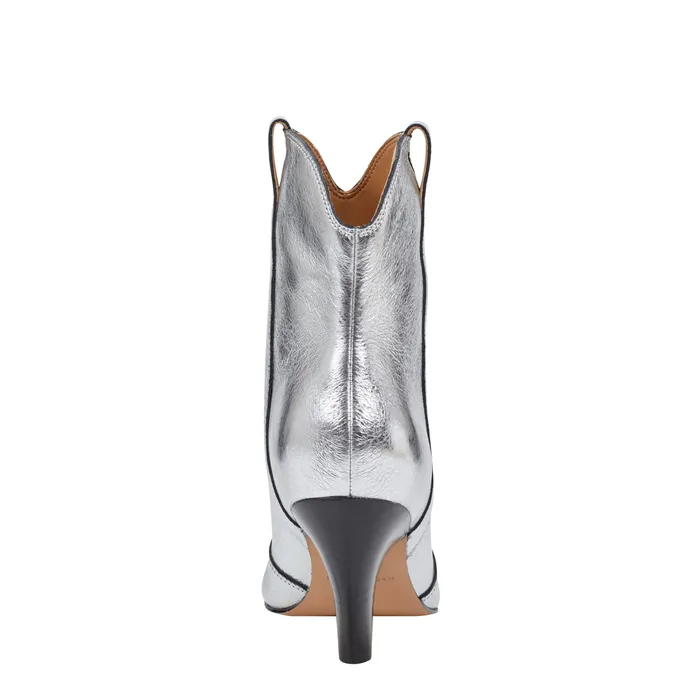 Booties Carissa Heeled Western Bootie Silver 8211 Marc Fisher Women