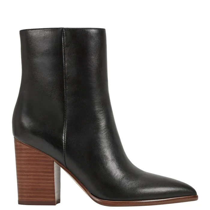 Booties Marc Fisher Women Melysa Dress Bootie Black Leather