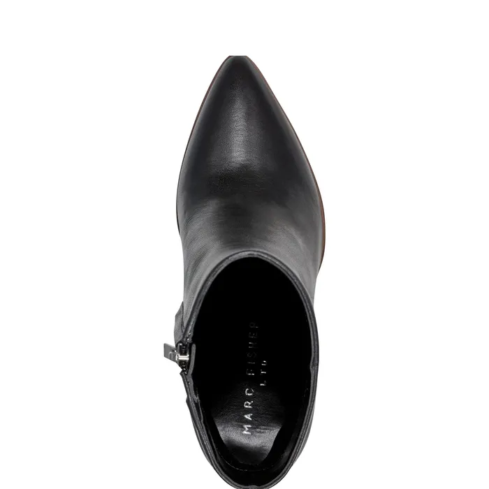 Booties Marc Fisher Women Melysa Dress Bootie Black Leather