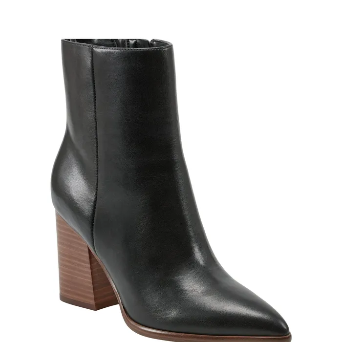 Booties Marc Fisher Women Melysa Dress Bootie Black Leather