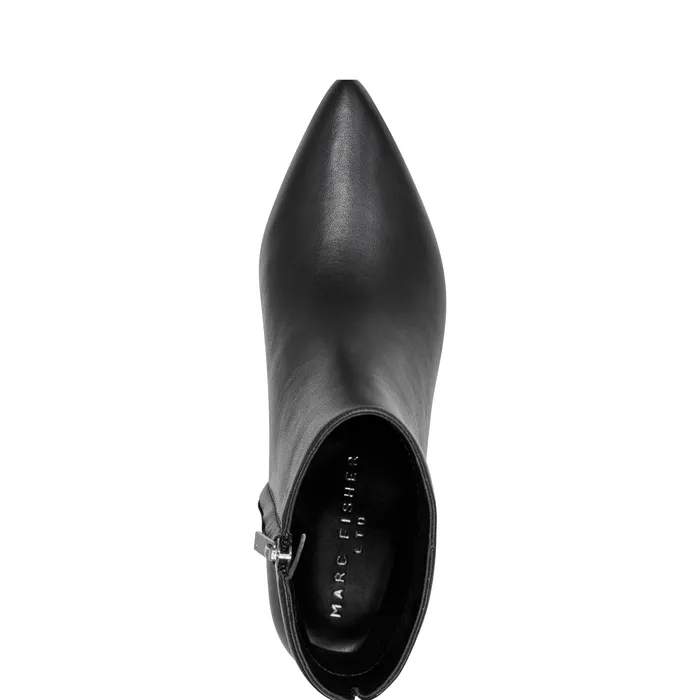 Booties Women Marc Fisher Leonna Ankle Bootie Black Leather