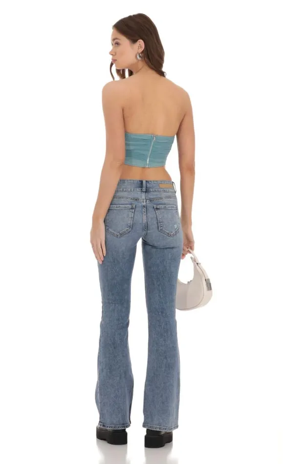 Bootleg Light Wash Denim Jeans Bootleg Light Wash Denim Jeans Women LUCY IN THE SKY Jeans