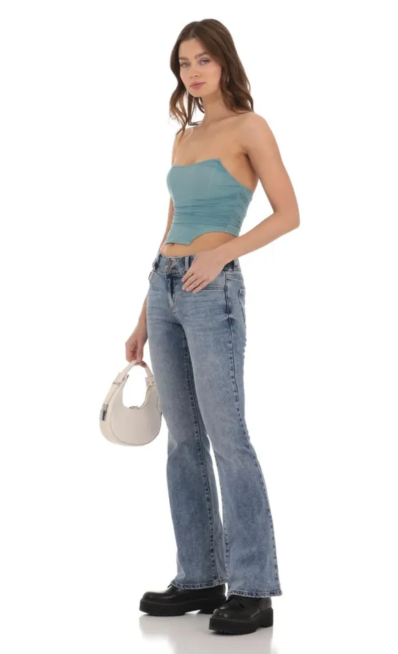 Bootleg Light Wash Denim Jeans Bootleg Light Wash Denim Jeans Women LUCY IN THE SKY Jeans