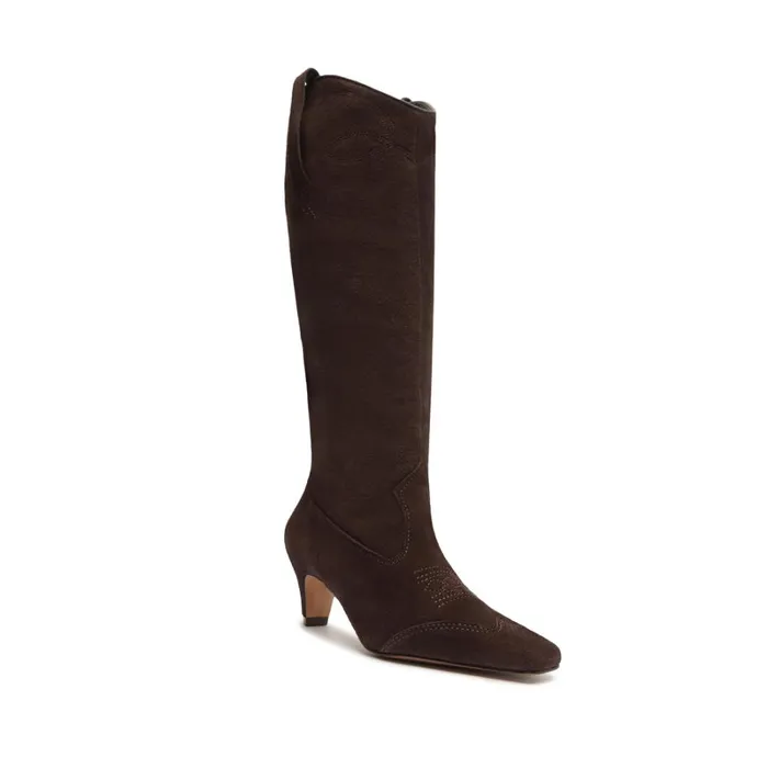 Boots Allie Up Cow Suede Boot Dark Chocolate Schutz Shoes Boots