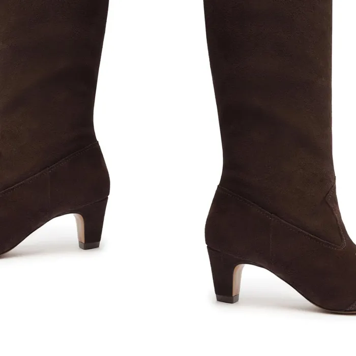 Boots Allie Up Cow Suede Boot Dark Chocolate Schutz Shoes Boots
