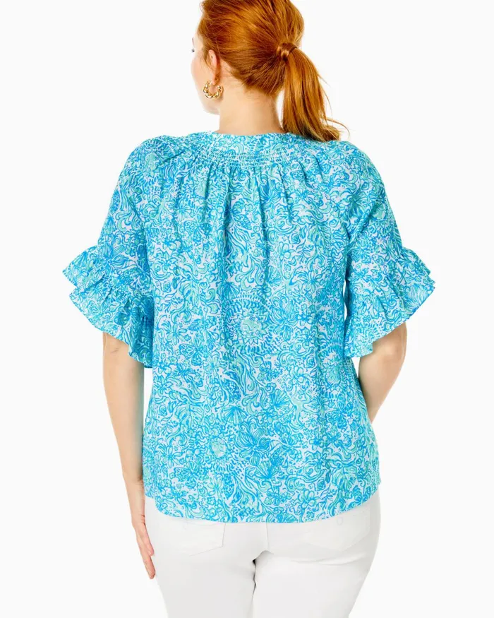 Bottoms Women Lilly Pulitzer 27034 South Ocean High Rise Straight Leg Jean Lemon Meringue