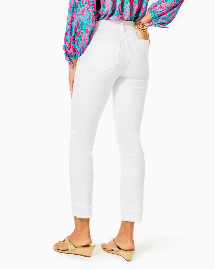 Bottoms Women Lilly Pulitzer 29034 South Ocean HighRise Skinny Jean Resort White