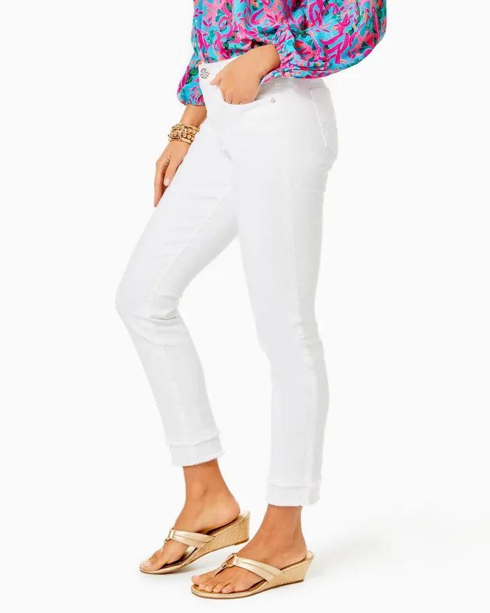 Bottoms Women Lilly Pulitzer 29034 South Ocean HighRise Skinny Jean Resort White