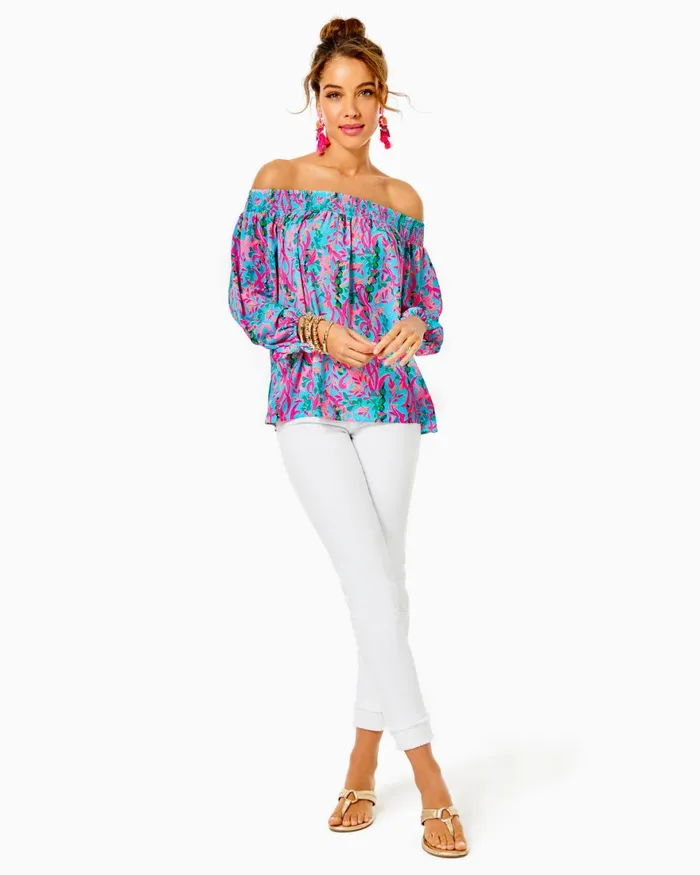 Bottoms Women Lilly Pulitzer 29034 South Ocean HighRise Skinny Jean Resort White
