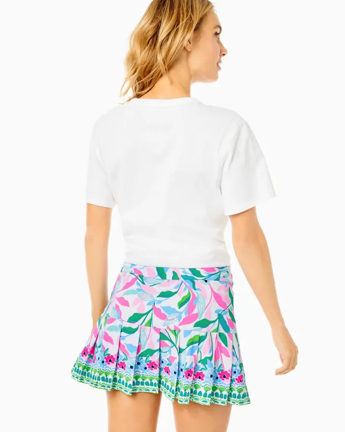 Bottoms Women Lilly Pulitzer UPF 50 Luxletic Taynora Skort Resort White Holding Court Engineered Skort