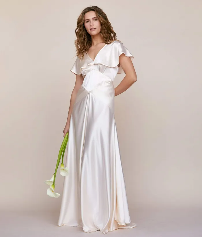 Bridal Christy Dawn Women The Britta Dress Pearl Silk