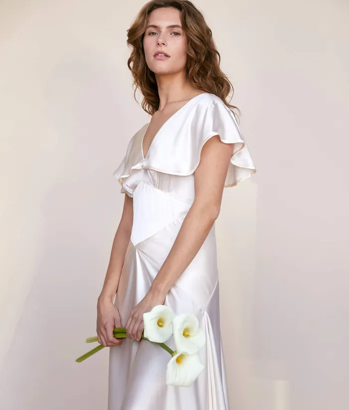 Bridal Christy Dawn Women The Britta Dress Pearl Silk