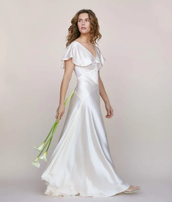 Bridal Christy Dawn Women The Britta Dress Pearl Silk