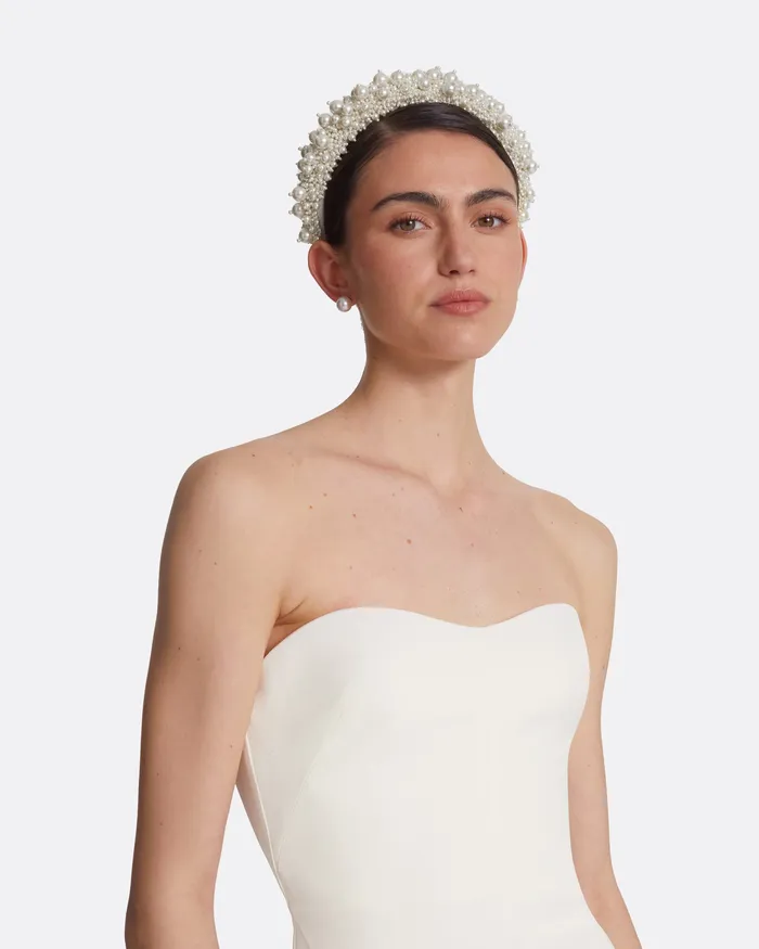 Bridal Safiyaa Women Peggie Ivory Midi Dress Ivory