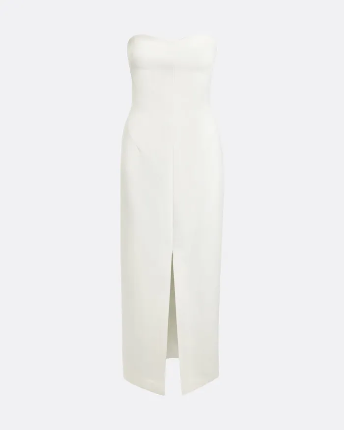 Bridal Safiyaa Women Peggie Ivory Midi Dress Ivory
