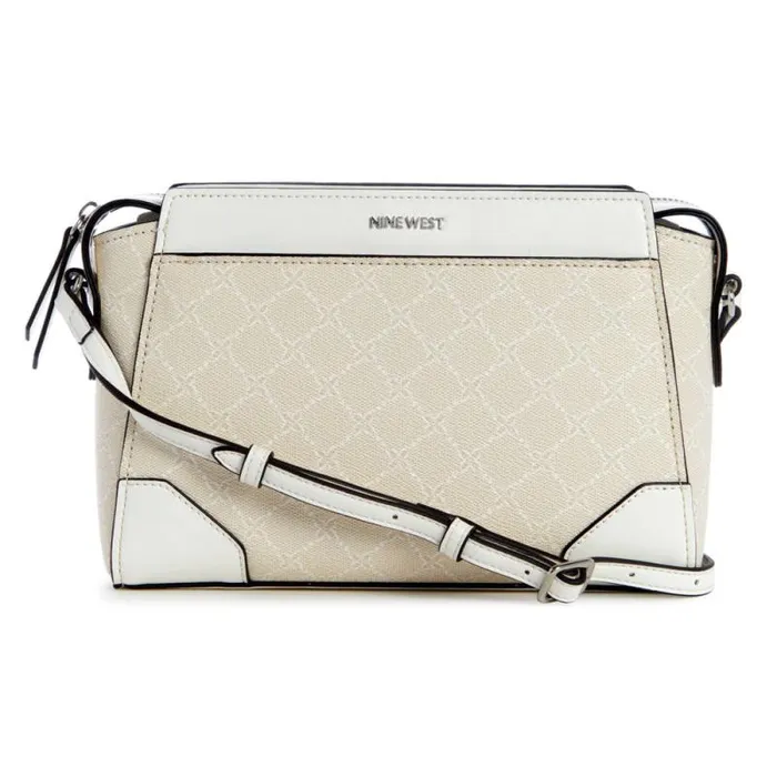Brooklyn Jet Set Crossbody Cream Logo Women Nine West Crossbody