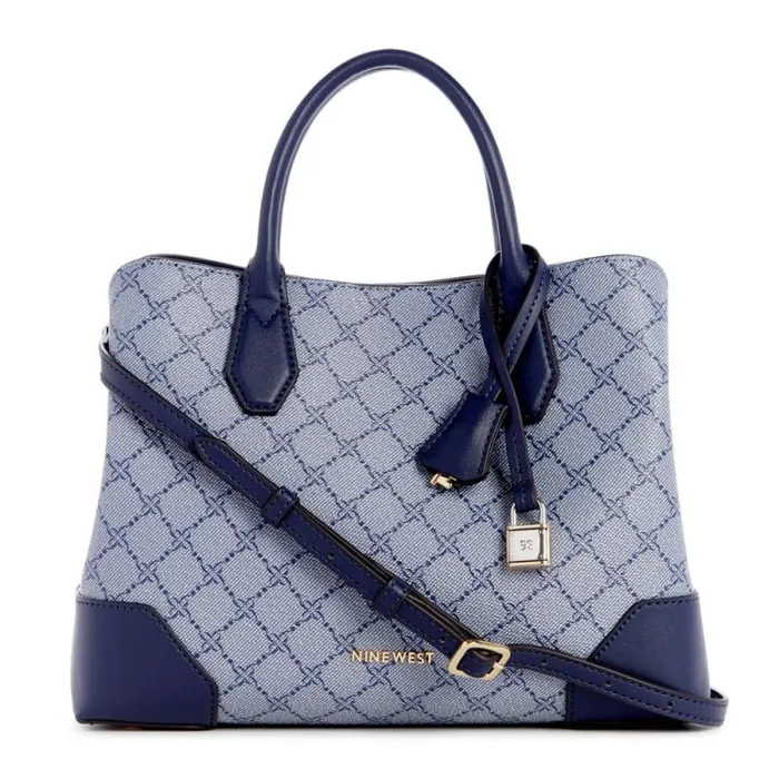 Brooklyn Jet Set Satchel Chambray Logo Women Nine West Satchels and Shoulder Bags