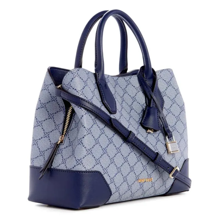 Brooklyn Jet Set Satchel Chambray Logo Women Nine West Satchels and Shoulder Bags Brooklyn Jet Set Satchel Chambray Logo Women Nine West Satchels and Shoulder Bags