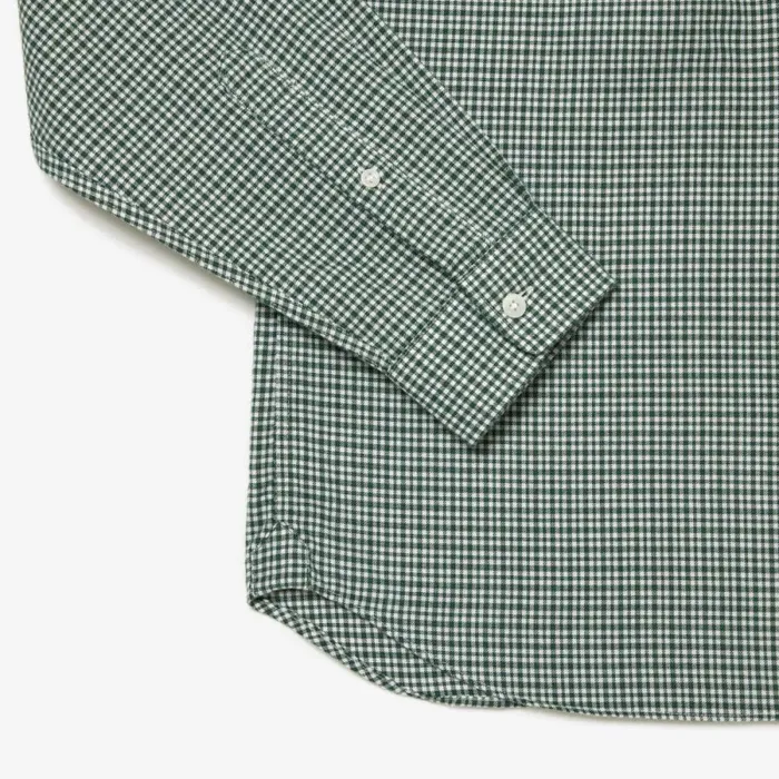 Button Down Shirts Men Lacoste Men039s Cotton Flannel Shirt Green White Dcj