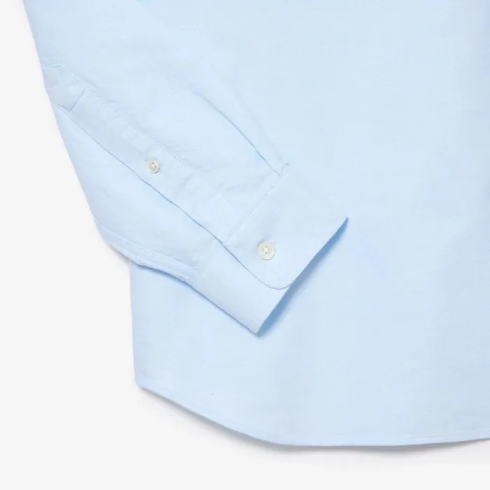 Button Down Shirts Men Lacoste Men039s Regular Fit Cotton Oxford Shirt White Blue F6z