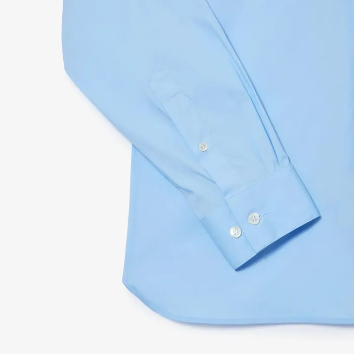 Button Down Shirts Men Lacoste Men039s Slim Fit French Collar Cotton Poplin Shirt Pastel Blue Hbp