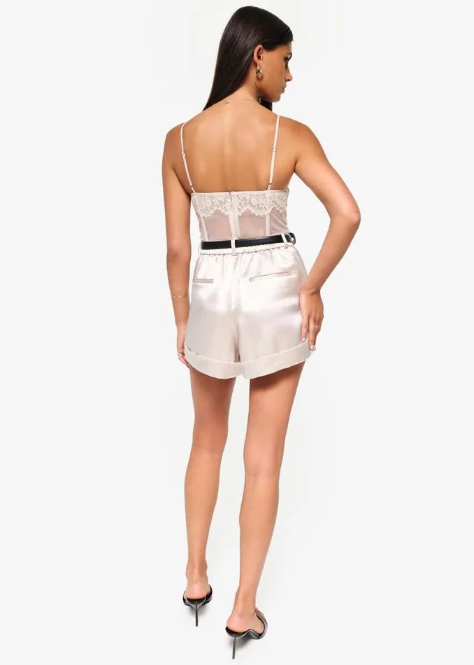 CAMI NYC Bodysuits Women Riona Corset Bodysuit Oat