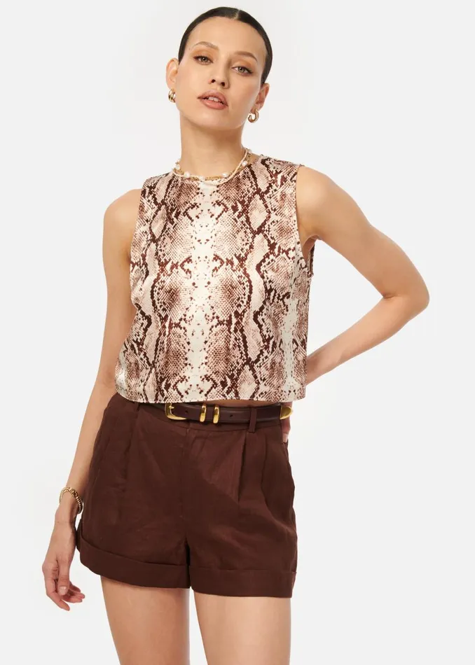 CAMI NYC Bottoms Women Ravi Linen Short Mocha