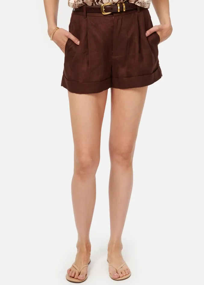CAMI NYC Bottoms Women Ravi Linen Short Mocha