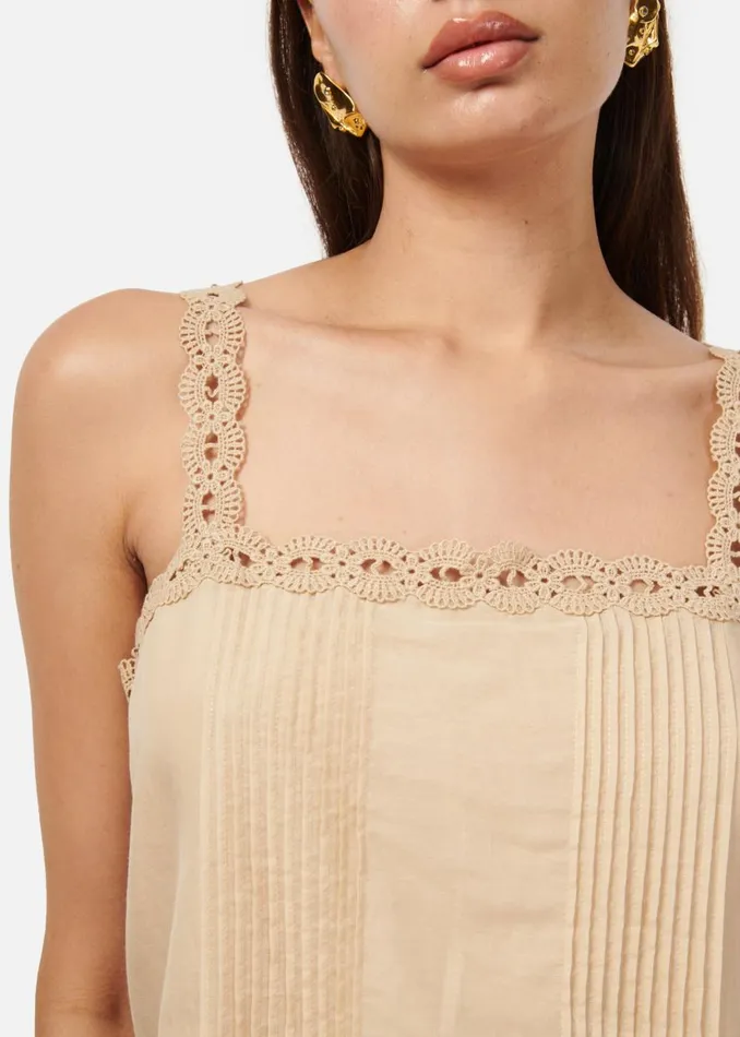 CAMI NYC Camisoles Women Alessandra Cotton Camisole Irish Cream