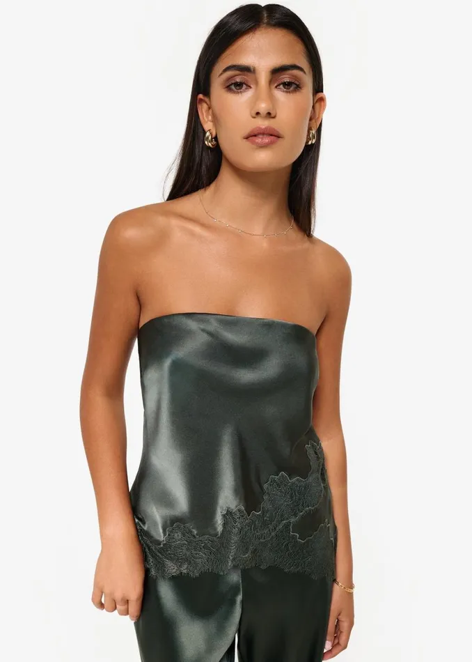 CAMI NYC Camisoles Women Odessa Strapless Camisole Thyme