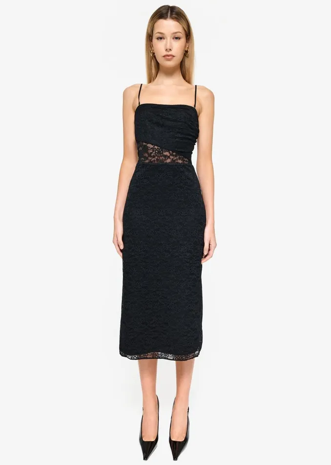CAMI NYC Dresses Women Marseille Lace Dress Black