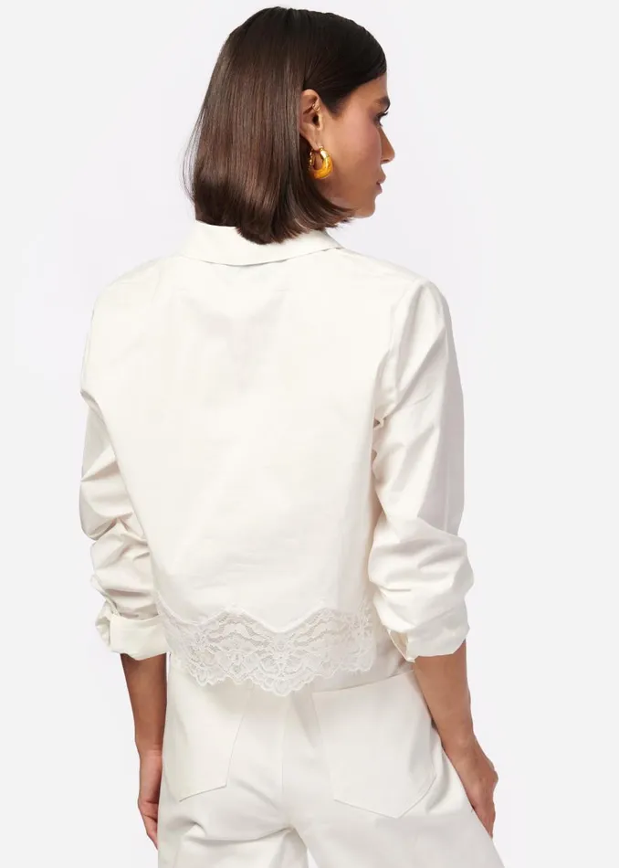 CAMI NYC Tops and Sweaters Women Sora Cropped Top White
