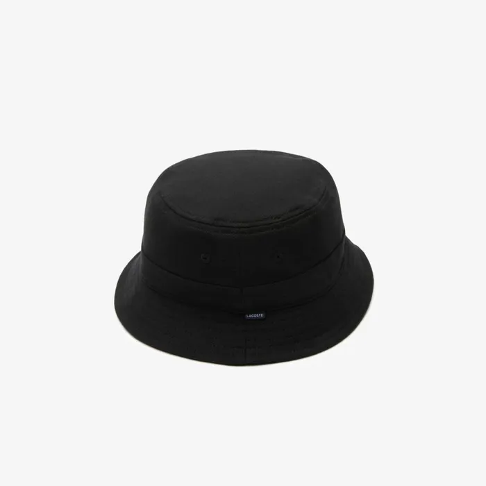 Caps and Hats MenWomen Lacoste Unisex Organic Cotton Bucket Hat Black 031