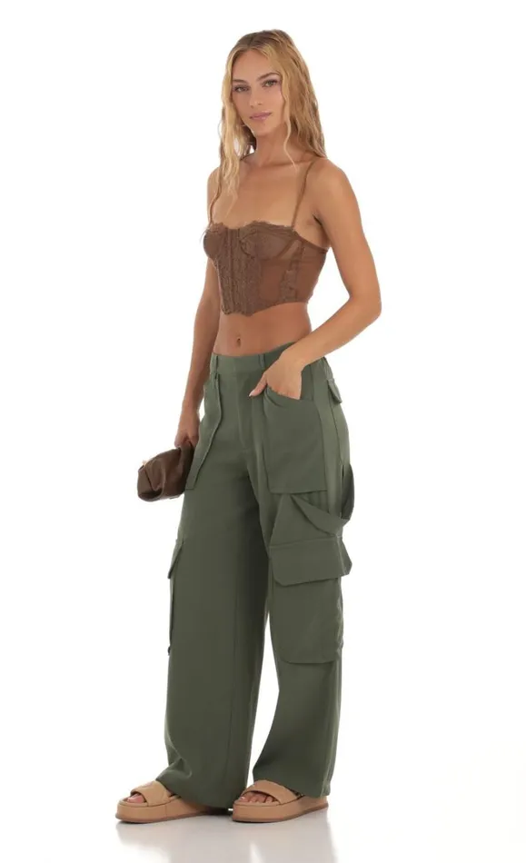 Cargo Pants Green Women LUCY IN THE SKY Pants