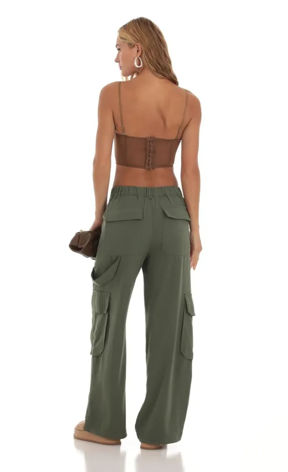 Cargo Pants Green Women LUCY IN THE SKY Pants