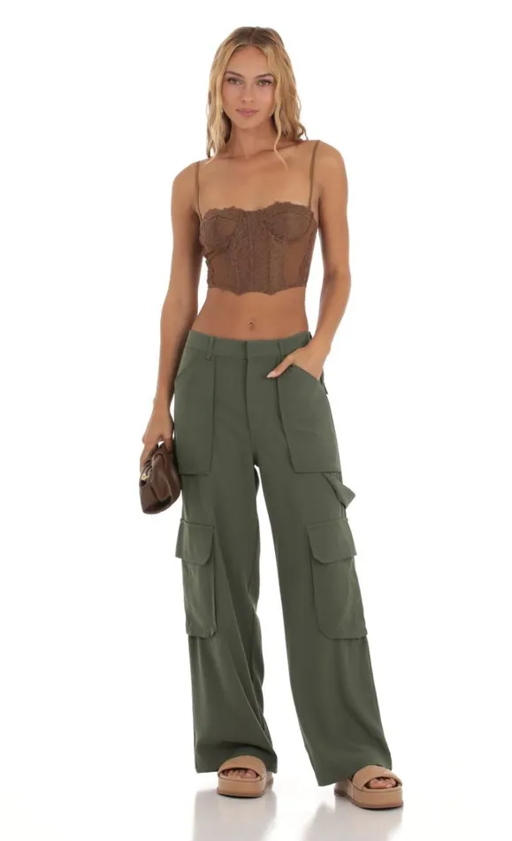 Cargo Pants Green Women LUCY IN THE SKY Pants