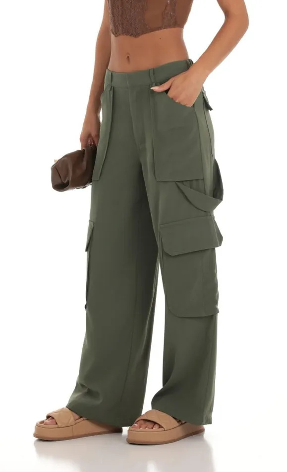 Cargo Pants Green Women LUCY IN THE SKY Pants
