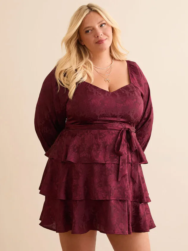 Carmen Floral Tiered Mini Dress Wine Women Altar039d State Dresses