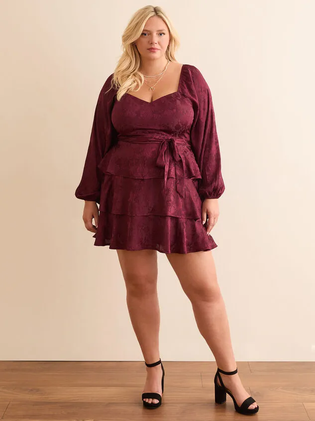Carmen Floral Tiered Mini Dress Wine Women Altar039d State Dresses