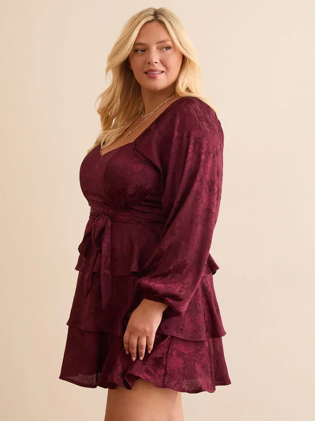 Carmen Floral Tiered Mini Dress Wine Women Altar039d State Dresses
