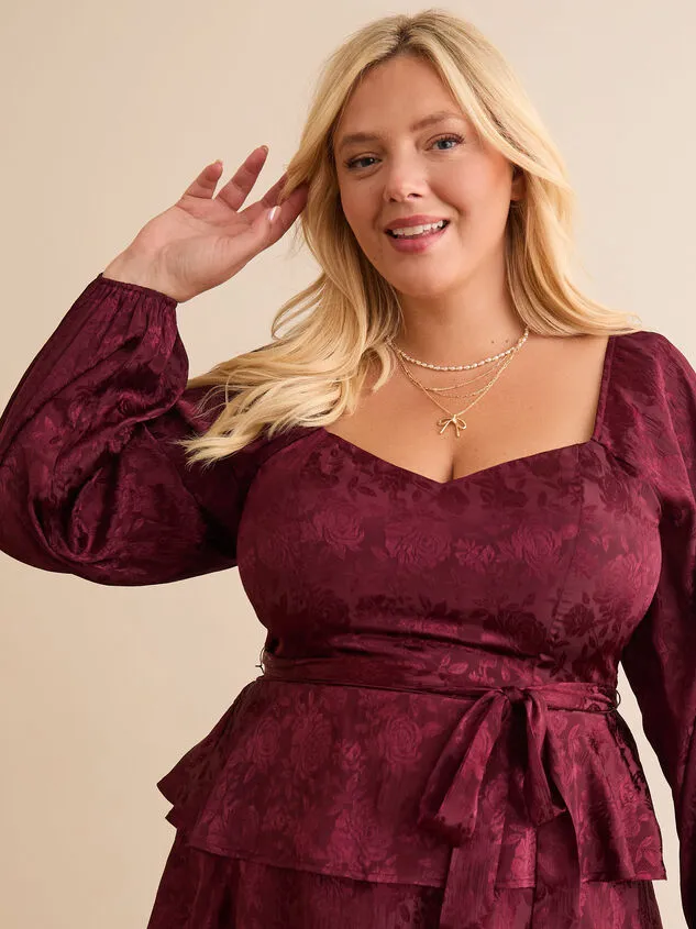 Carmen Floral Tiered Mini Dress Wine Women Altar039d State Dresses