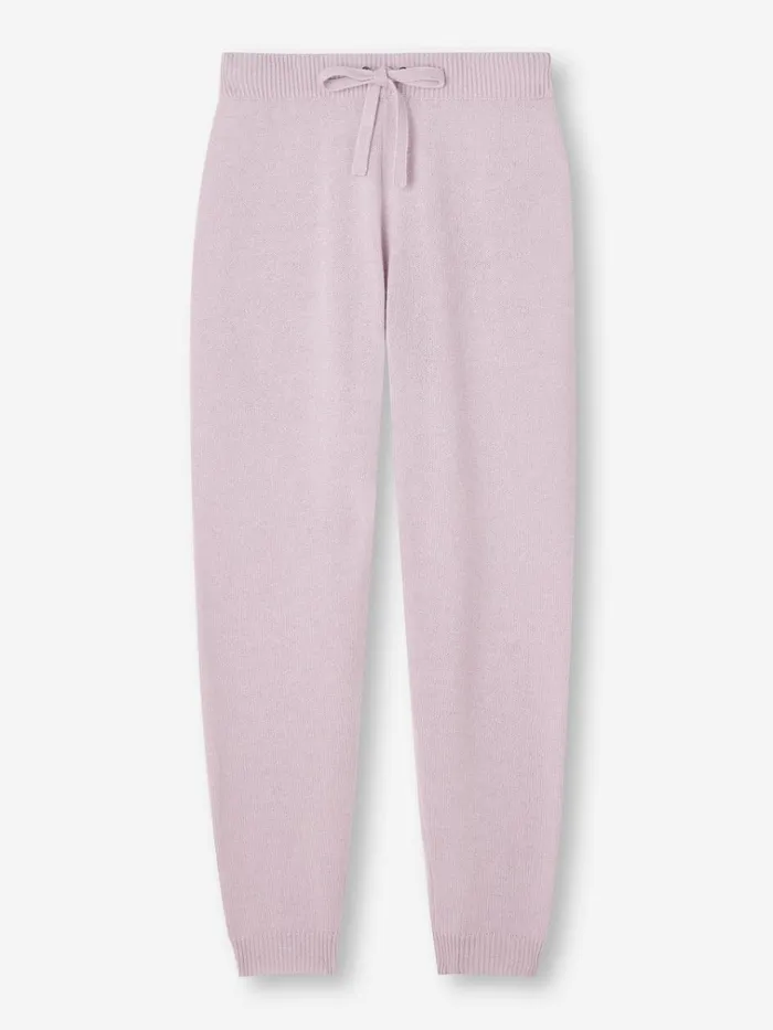 Cashmere Pants Women Derek Rose Track Pants Daphne Cashmere Lilac