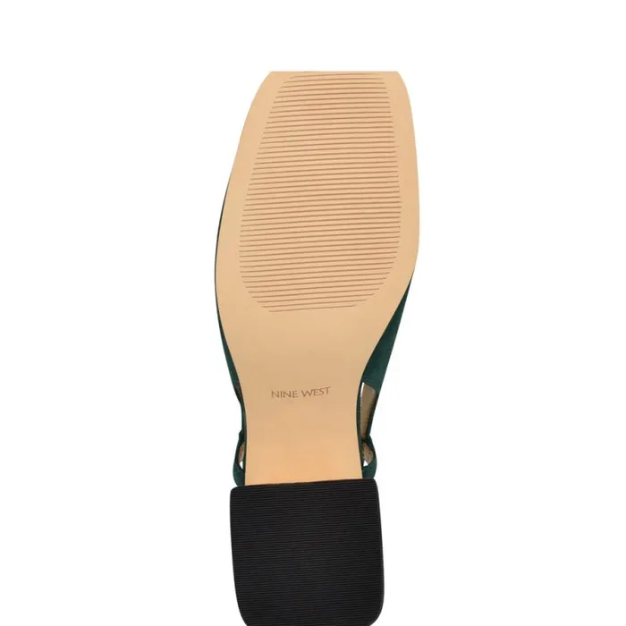 Cast Block Heel Slingback Pumps Green Suede Women Nine West Heels Cast Block Heel Slingback Pumps Green Suede Women Nine West Heels