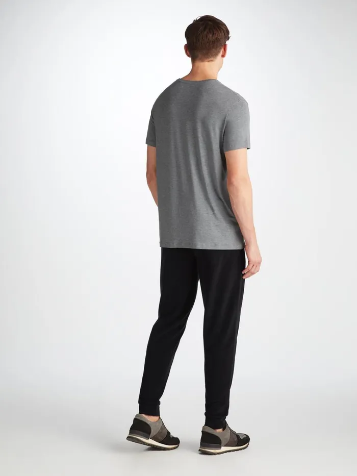 Casual Pants Men Derek Rose Sweatpants Isaac Terry Cotton Black
