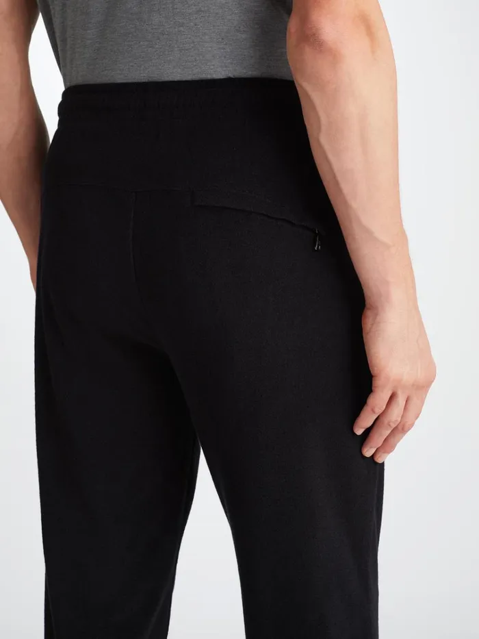 Casual Pants Men Derek Rose Sweatpants Isaac Terry Cotton Black
