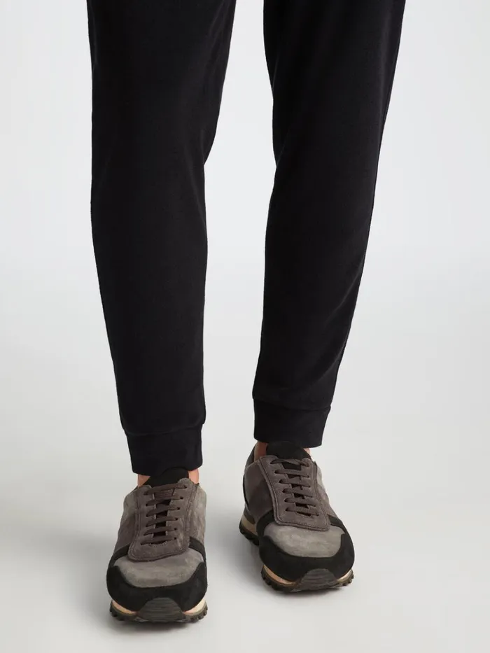 Casual Pants Men Derek Rose Sweatpants Isaac Terry Cotton Black