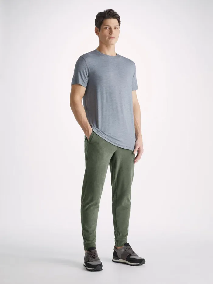 Casual Pants Men Derek Rose Sweatpants Isaac Terry Cotton Soft Green